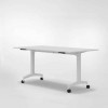 FTR48 10 10 Mesa abatible con ruedas TRAVEL 120X80 Blanc